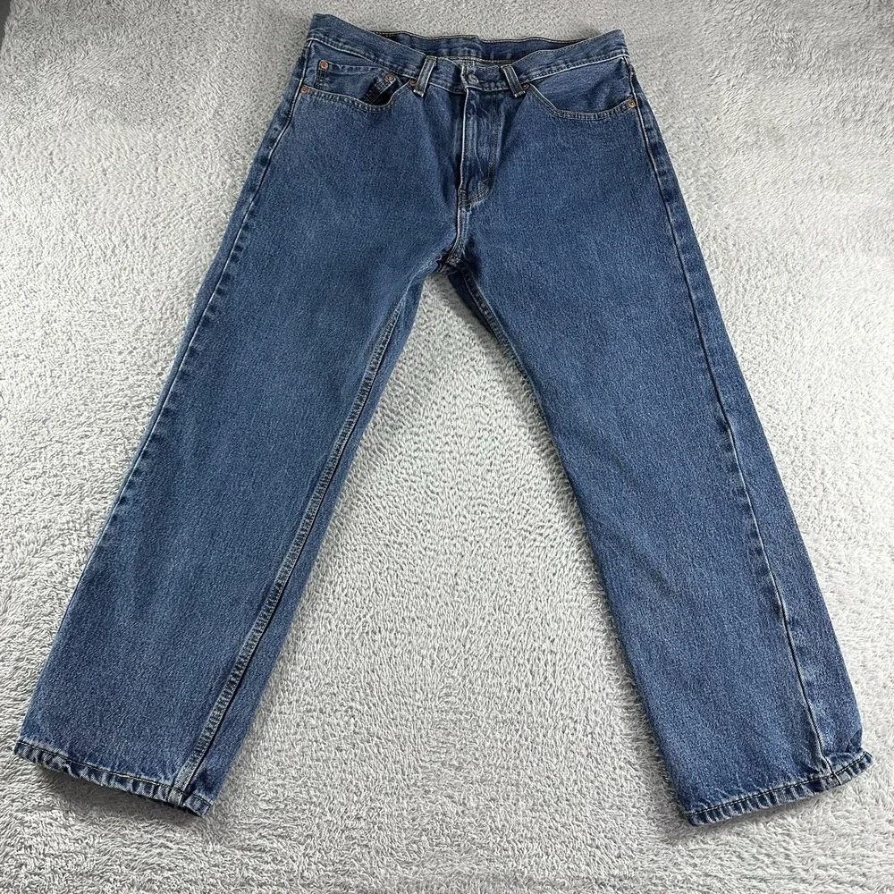 Levi's 505 Mens 34x29 (32x26) Regular Fit Straight‎ Leg Dark Wash